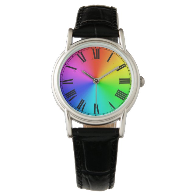 Montre Arc en ciel avec cadran romain (devant)