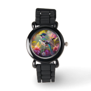 Montre Arc-en-ciel bleu à ailes Imaginaire de Sunbird