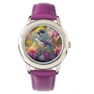 Montre Arc-en-ciel bleu à ailes Imaginaire de Sunbird