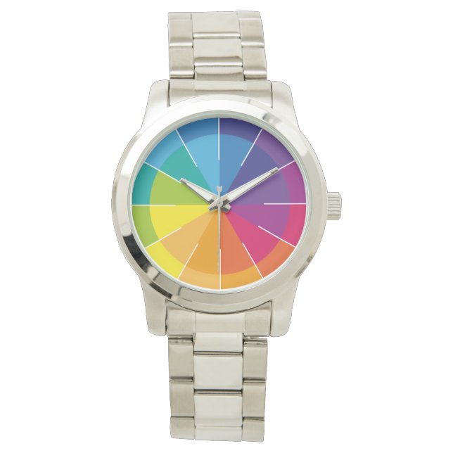 Montre Arc-en-ciel Puristique et clair (devant)