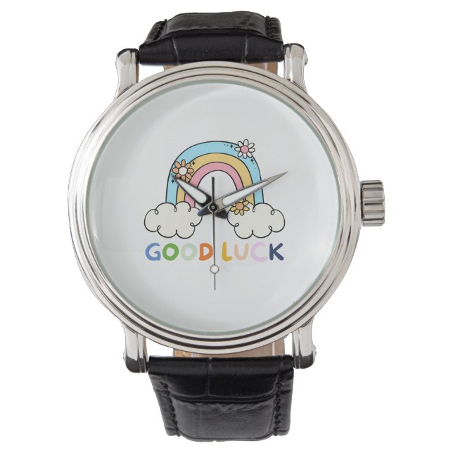 Montre Arc en ciel Retour à l'école cadeau enseignant Cad (devant)