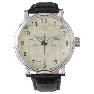 Montre Architecture vintage, perspective d'arche de la Re