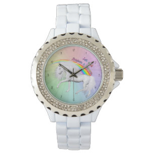 Montre Arcs-en-ciel et licornes