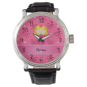 Montre Arcs et diamants nommés personnalisés de rose de