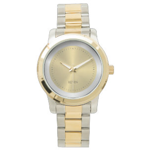 Montre Argent & Or Faux métalliques acier inoxydable