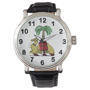 Montre Armoiries de couleur palmier chameau héraldique