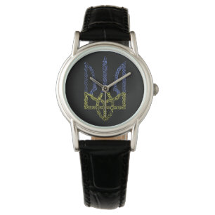 Montre Armoiries de l'Ukraine trident motif de la spirale