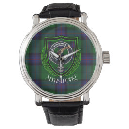 Montre Armstrong Scottish Clan Tartan & Crest