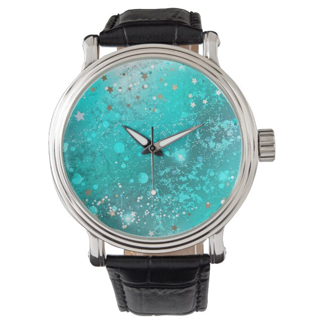 Montre Arrière - plan à huile Turquoise de la menthe (devant)