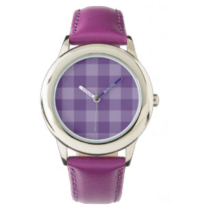 Montre Arrière - plan checkered violet