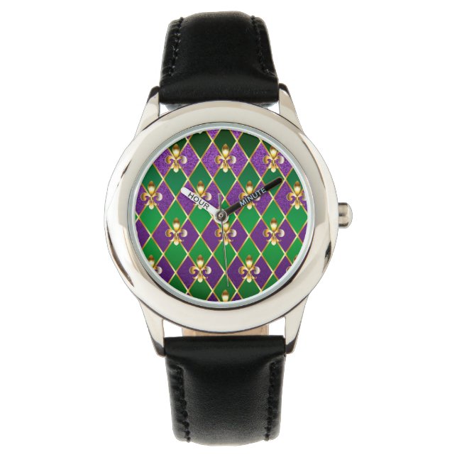Montre Arrière - plan de bijoux Mardi Gras (devant)