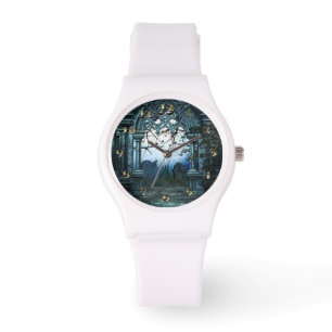 Montre Arrière - plan de cimetière sombre