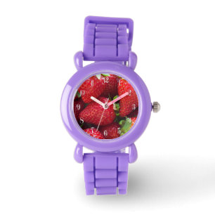 Montre Arrière - plan de fraises