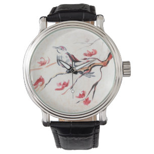 Montre Arrière - plan d'oiseau de chant