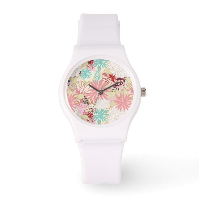Montre Arrière - plan floral 4 (Recto)