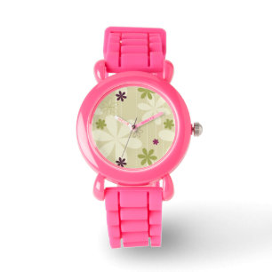 Montre Arrière - plan floral rétro