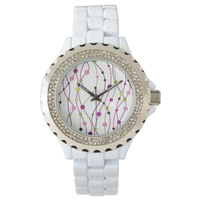 Montre Arrière - plan point multicolore (devant)