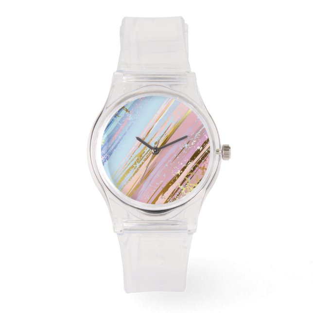 Montre Arrière - plan rose texturé (Recto)