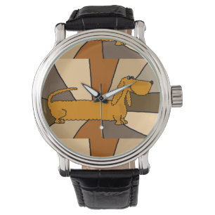 Montre Art drôle de chien de teckel