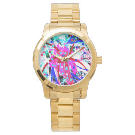 MONTRE ART FESTIVE FLEURS