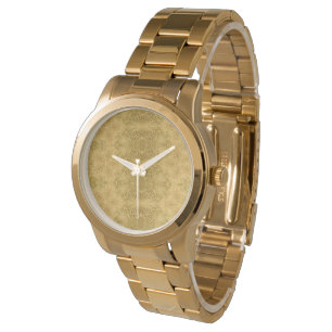Montre Art géométrique motif d'or