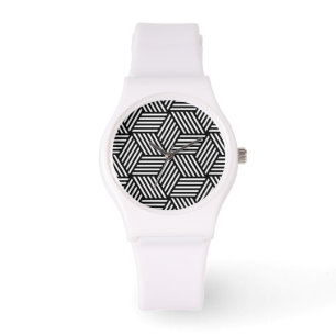 Montre Art motif géométrique