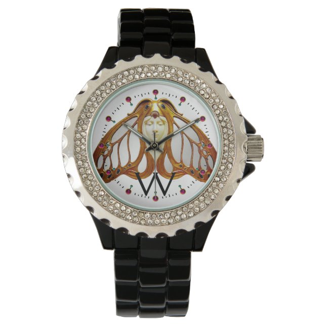 MONTRE ART NOUVEAU MOTH WOMAN MONOGRAS (devant)