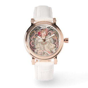 Montre Art Nouveau vintage Daydream par Alphonse Mucha