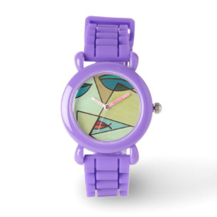 Montre Art numérique de destin de partie d'arc-en-ciel