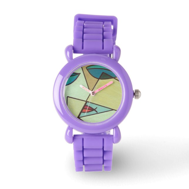 Montre Art numérique de destin de partie d'arc-en-ciel (Recto)
