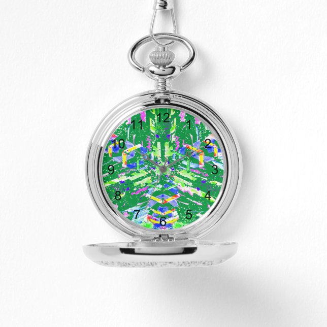Montre Art numérique fascinant dans des couleurs vives (Recto)