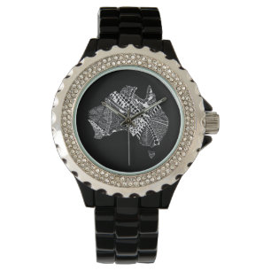 Montre Art original de carte de l'Australie - choisissez