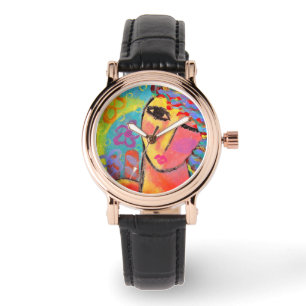 Montre Art portable Abstrait coloré