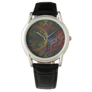 Montre Art psychopathe de fractale de flamme de vitesses