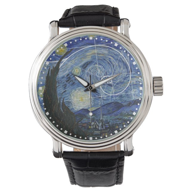 Montre Art rencontre mathématiques, Van Gogh rencontre Fi (devant)