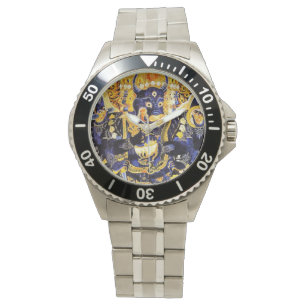 Montre Art tibétain oriental frais de tatouage d'un dieu