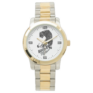 Montre Art vectoriel de tigre noir avec tigre noir