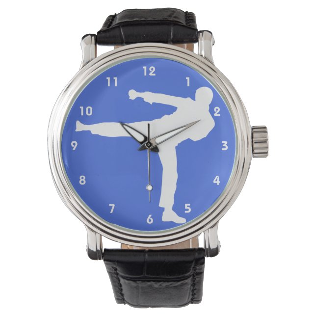 Montre Arts martiaux bleus (devant)