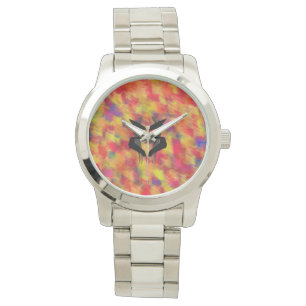 Montre Artsy Blue Psychiatre Rorschach Blot 