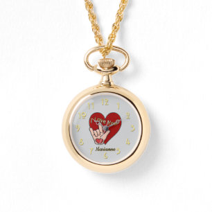 Montre ASL personnalisée I Love You Watch
