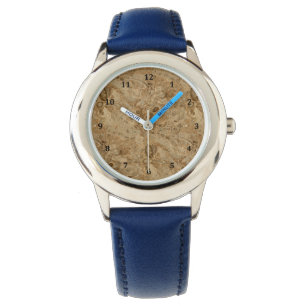 Montre Aspect fossile en marbre Brown