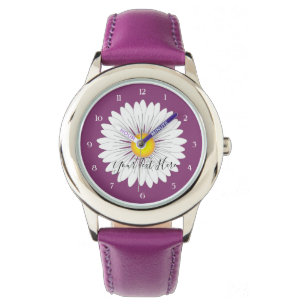 Montre Assez Petite Faisée Violet Acier Inoxydable