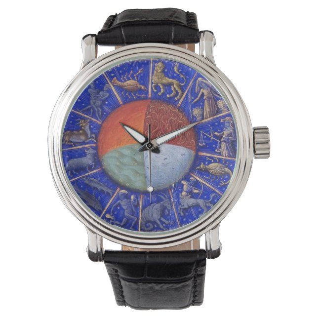 MONTRE ASTROLOGIE ANTIQUE, SIGNES ZODIAQUES ET QUATRE ÉLÉ (devant)