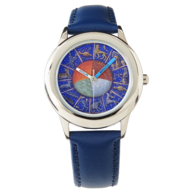 MONTRE ASTROLOGIE ANTIQUE, SIGNES ZODIAQUES ET QUATRE ÉLÉ (devant)