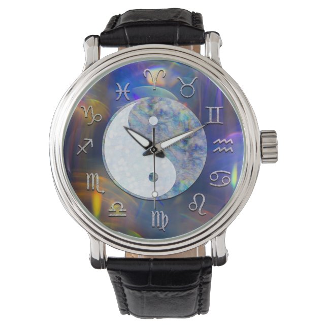 Montre Astrologie cosmique Aura Yin Yang (devant)