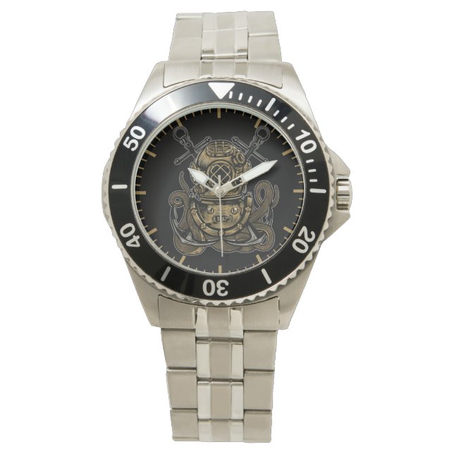 Montre Attaque de pieuvre de plongée profonde Ancres naut (devant)
