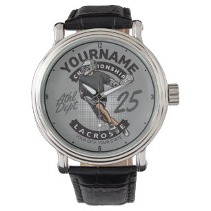 Montre Attaque d'équipe d'un joueur de crosse personnalis