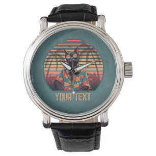 Montre Attitude de chat Tropical intemporelle Style homme