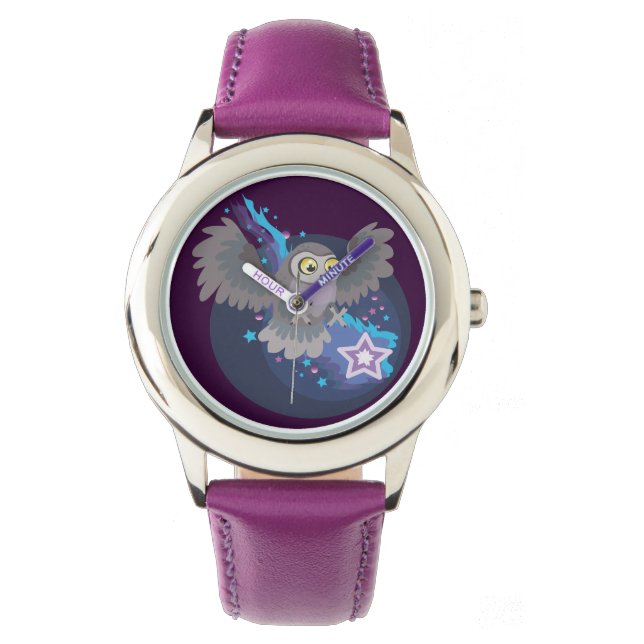 Montre Attraper une étoile Owl~montre poignet (devant)