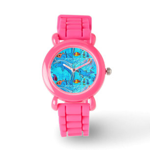 montre au poignet des dauphins riant